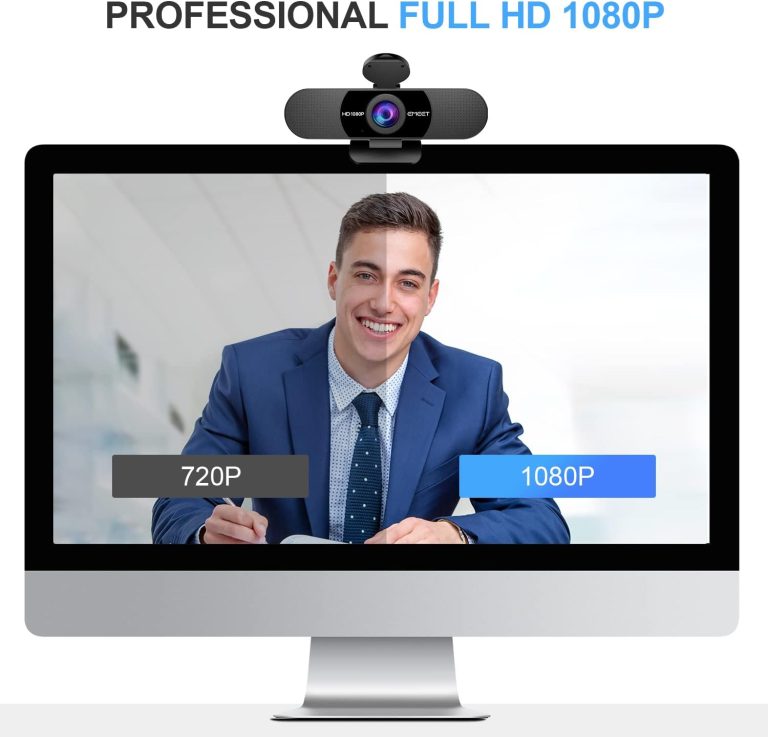 EMEET 1080P Webcam with Microphone, C960 Web Camera, 2 Mics Streaming Webcam, 90°FOV Computer Camera, Plug and Play USB Web Cam for Online Calling/Conferencing, Zoom/Skype/Facetime/YouTube, Laptop/PC