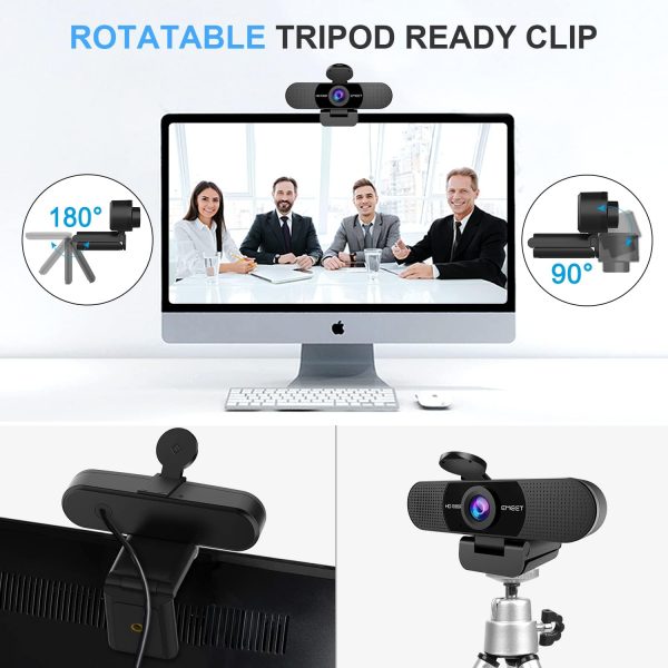 EMEET 1080P Webcam with Microphone, C960 Web Camera, 2 Mics Streaming Webcam, 90°FOV Computer Camera, Plug and Play USB Web Cam for Online Calling/Conferencing, Zoom/Skype/Facetime/YouTube, Laptop/PC - Image 8