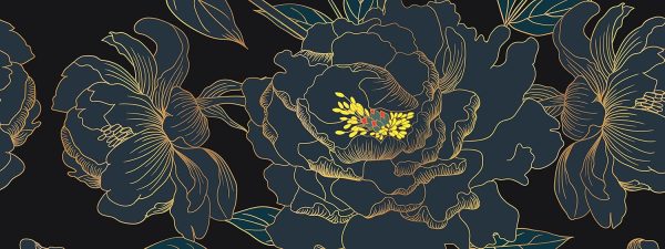 Large Desk Pad Protector,Edge Stitched Mouse Pad,Non-Slip Laptop Desk Mat,Waterproof Desk Writing Pad for Office and Home,31.5 x 11.8 Inch - Golden Black Tropical Flowers - Image 7