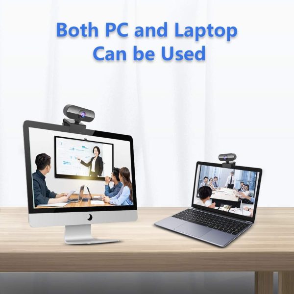 Webcam with Microphone&1080P HD Web Cam,Stand for PC/MAC/Laptop/Desktop, Wide Angle Web Cameras for YouTube,Skype,Zoom,Xbox One,Video Calling,Studying and PS4 - Image 4
