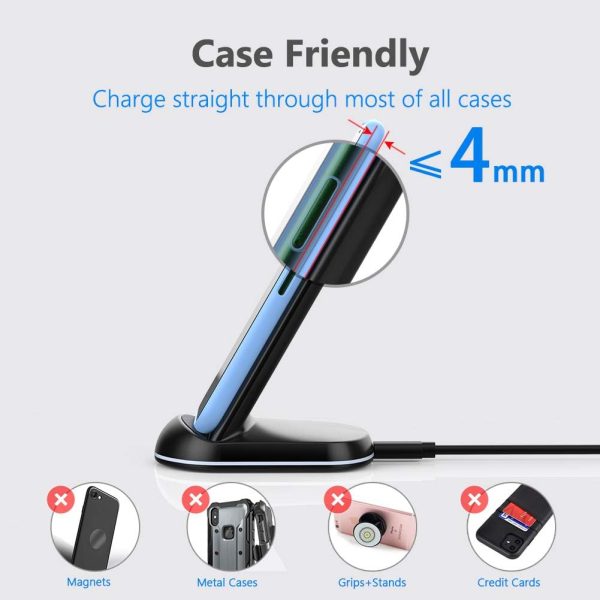 Yootech [2 Pack] Wireless Charger,10W Max Wireless Charging Stand,Compatible with iPhone 16e/16/16 Plus/16 Pro Max/15/14/13/SE 2022/12/11/X/8,Galaxy S22/S21/S20/S10(No AC Adapter) - Image 5
