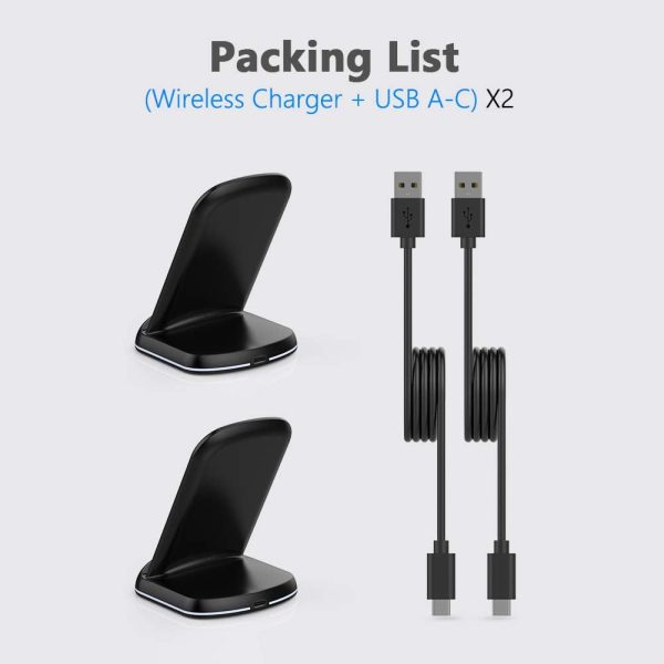 Yootech [2 Pack] Wireless Charger,10W Max Wireless Charging Stand,Compatible with iPhone 16e/16/16 Plus/16 Pro Max/15/14/13/SE 2022/12/11/X/8,Galaxy S22/S21/S20/S10(No AC Adapter) - Image 6